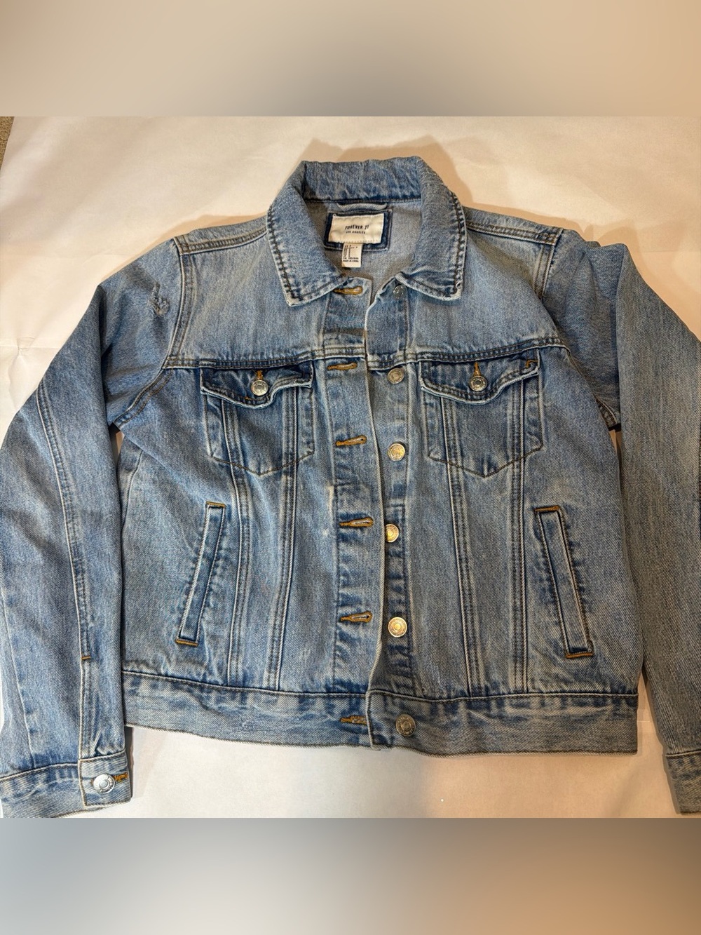Forever 21 Light Blue Denim Trucker Jacket